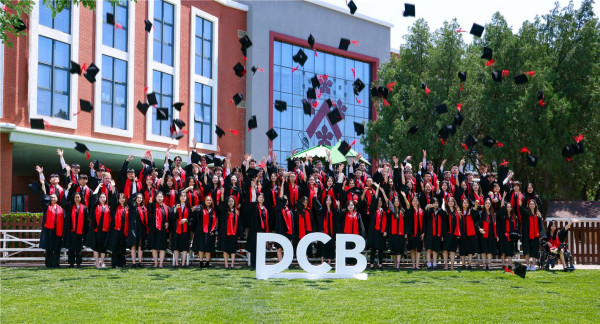 Hat throwing - Class of 2023 graduates