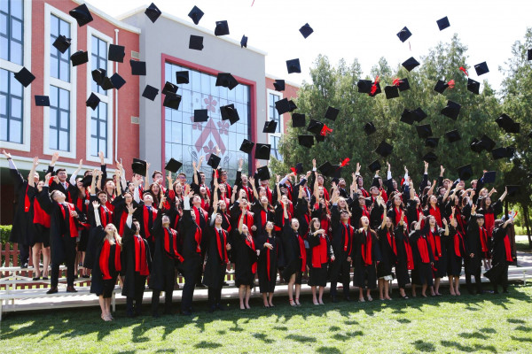 DCB Graduation - class of 2019 hat throwing