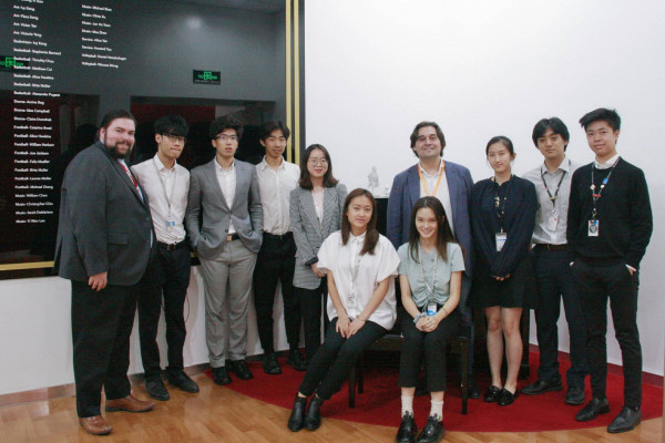 Mr Pablo Mielgo with DCB teacher and students