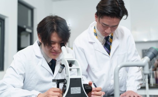 学生正在做实验